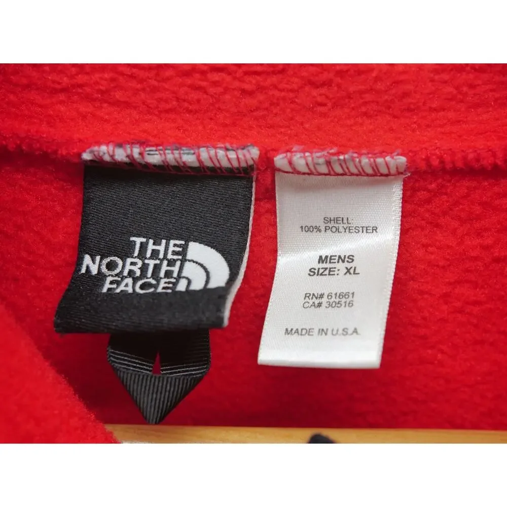 Vintage 90s The North Face Mens Red Fleece Full‎ Zip Vest Size XL